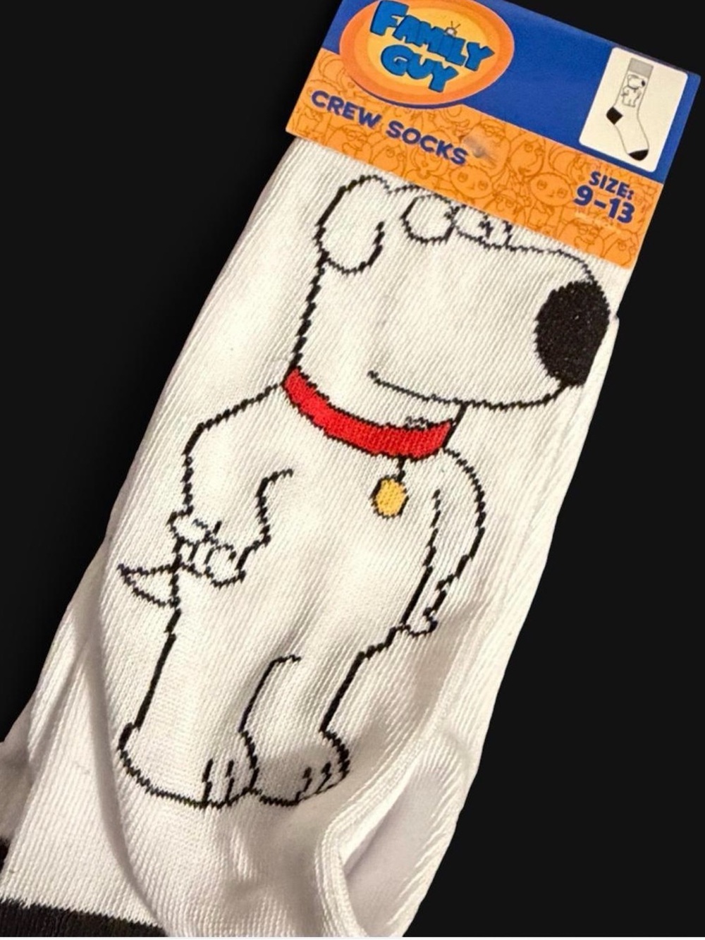 NWT Men’s Family Guy Brian Novelty Socks